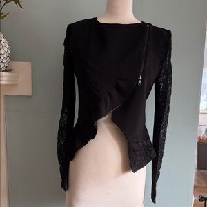 Marchen Black Asymmetrical Jacket - XS